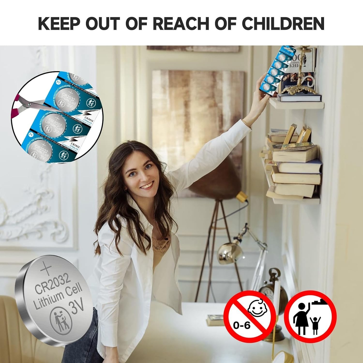 High Performance 3V Button Cell Battery 200 Pack