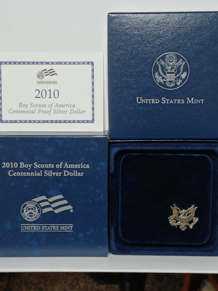 2010 Boy Scouts of America Centennial Proof SILVER Dollar - Image 3 of 4