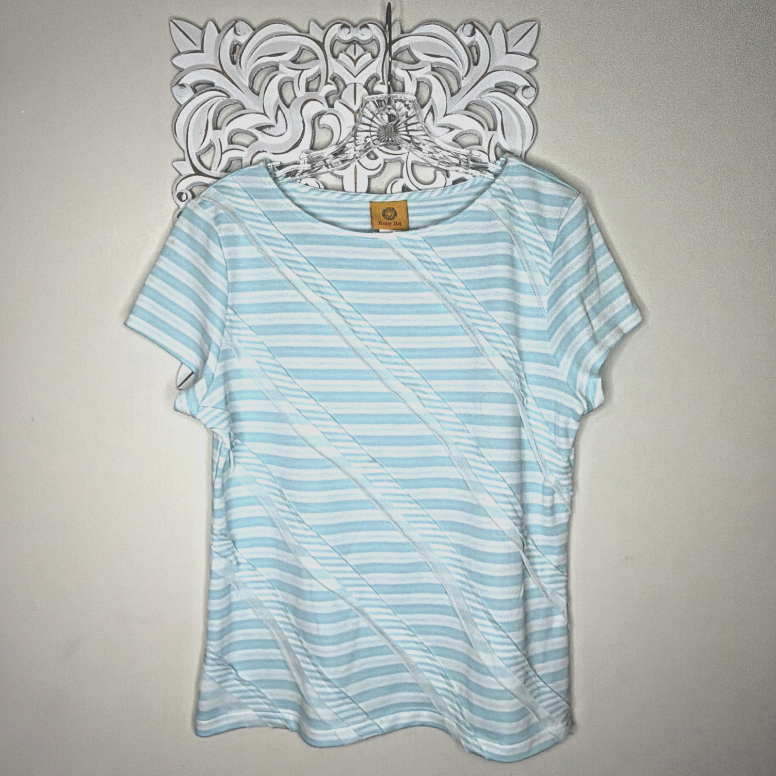 RUBY Rd. Women's LARGE Pullover Tee Shirt Short S… - image 1