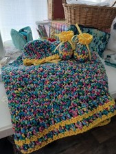 Baby Blanket, Booties, Hat
