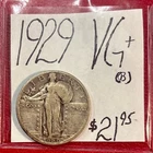1929 Standing Liberty Silver Quarter (VG+) Very Good+ Condition!  ENN Coins