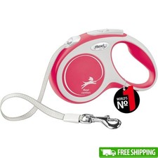 Dog Leash Rolling Line 5m Comfort Tape Easy Brake System Soft Grip Poop Holder