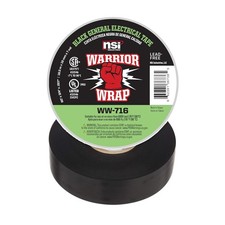 WarriorWrap General 3/4 in. x 60 ft. 7 mil Vinyl Electrical Tape, Black