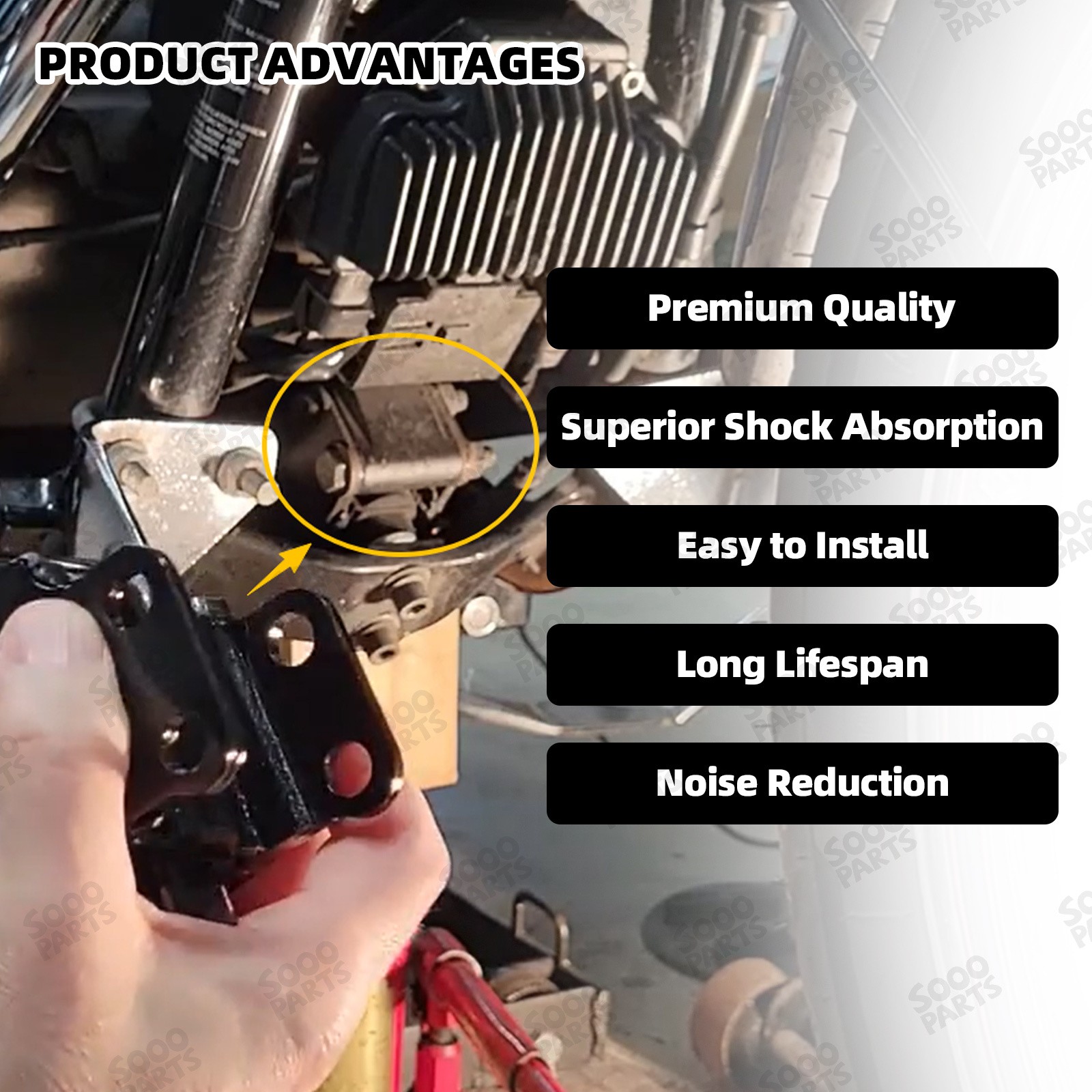 Front Motor Mount Engine Isolator For 91-17 Harley Davidson DYNA FXD 47583-90B