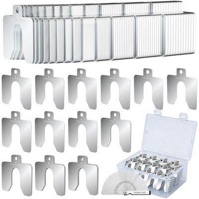 Stainless Steel Shim Kit 156 Pcs Size B 3x3 Inch Slotted Shims Assortment with