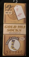 Sockopath  Gold Bar Novelty Socks; Unisex Fun Socks-NEW-FUN 