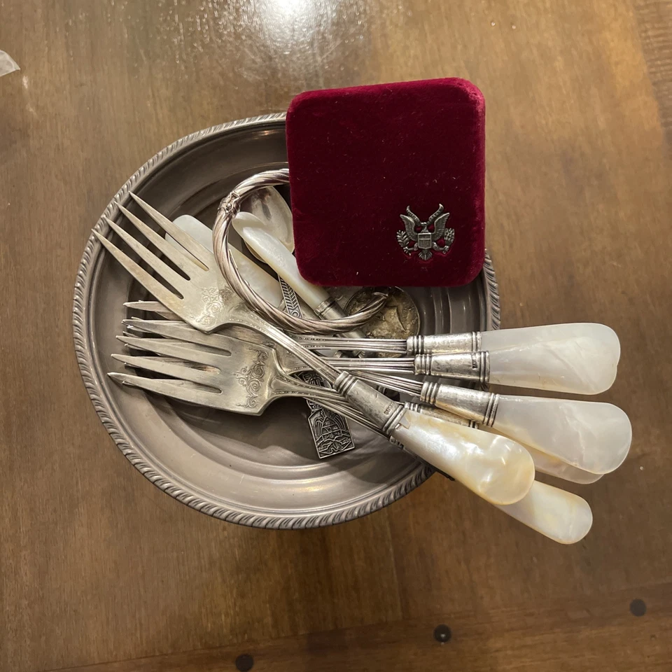 Sterling Silver Weighted Pedestal Compote Candy Dish 6” And Silver Lot !! - Image 2 of 4