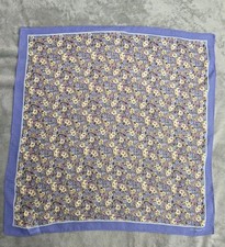 Vintage Liz Claiborne Scarf Poly Purple Yellow Floral Feminine Delicate Sweet