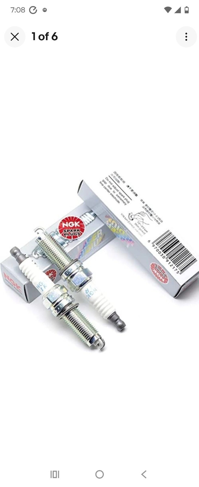 NGK Laser Iridium Spark Plugs, Nickel Core Tip, Pack of 4 5787 ILZKR7B-11S