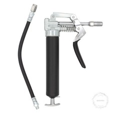 30-800 Heavy Duty Mini Grease Gun w/ Pipe and Hose, Black/Silver