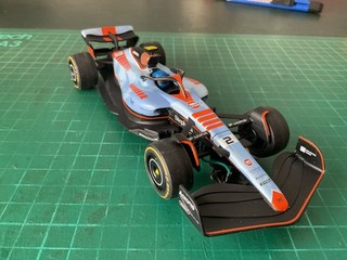 Coche de Fórmula 1 Scalextric Williams FW45 con librea Gulf usado