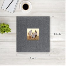 Gray Linen Picture Album 4x6 200 Photos Family Memories