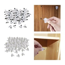 100 Pieces Shelf Pins Shelf Supports Seperator Replacement Fixed Shelf Studs for