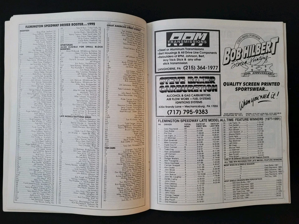 1990s Flemington Fair Speedway "Modified Country" Auto Racing Program Lot of 3 - Image 4 of 4