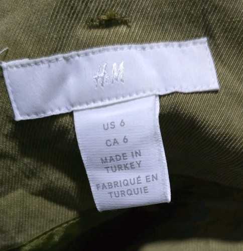Pantalones para mujer H&M talla 6 pierna ancha verde - Imagen 3 de 3