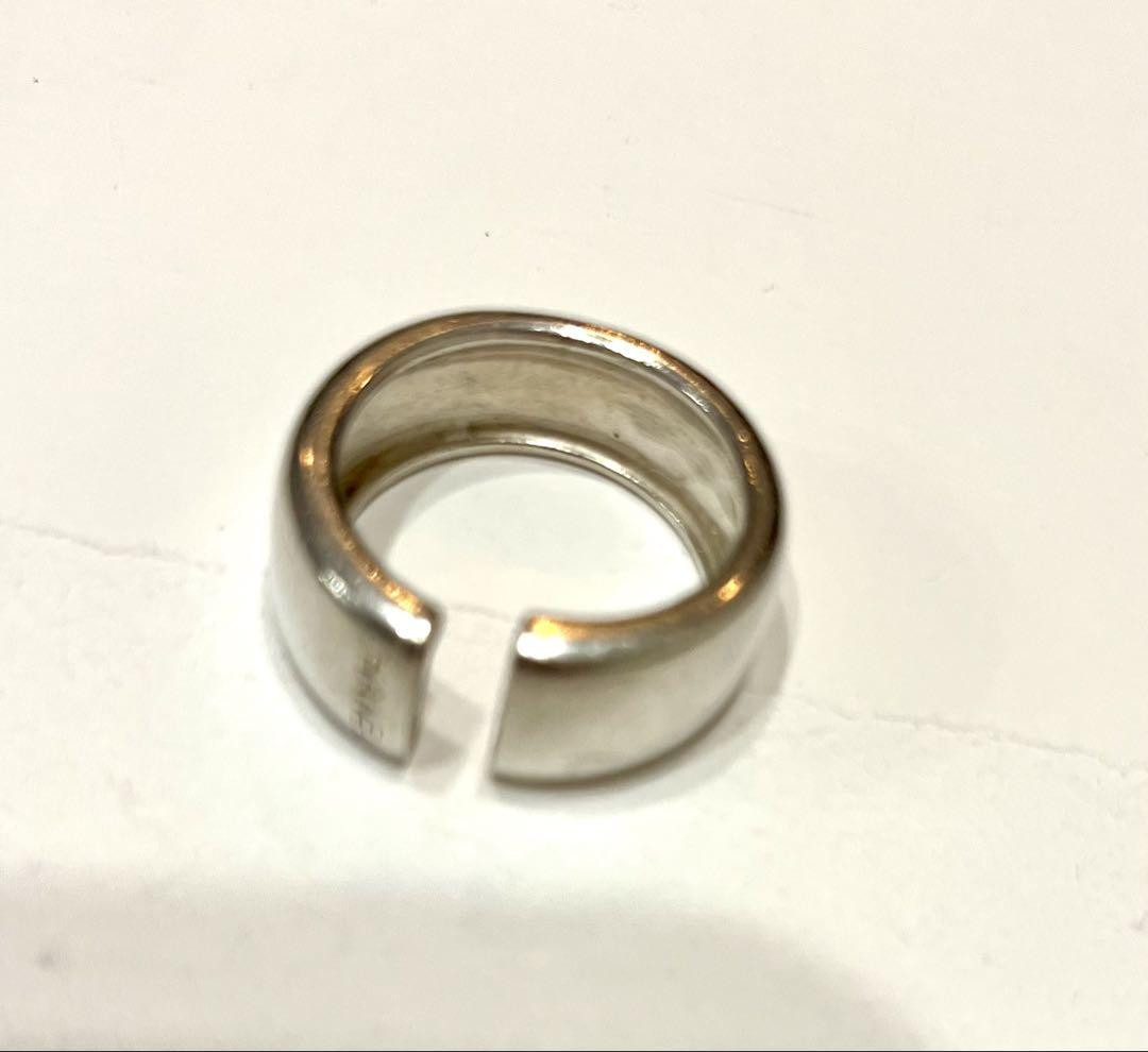 Chanel logo ring with Coco mark, 925 silver, vintage