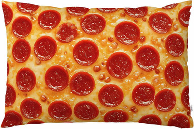 Throw Pillow Cover Pepperoni Cheese Pizza Fantasy Delicious Food Seamless Textur