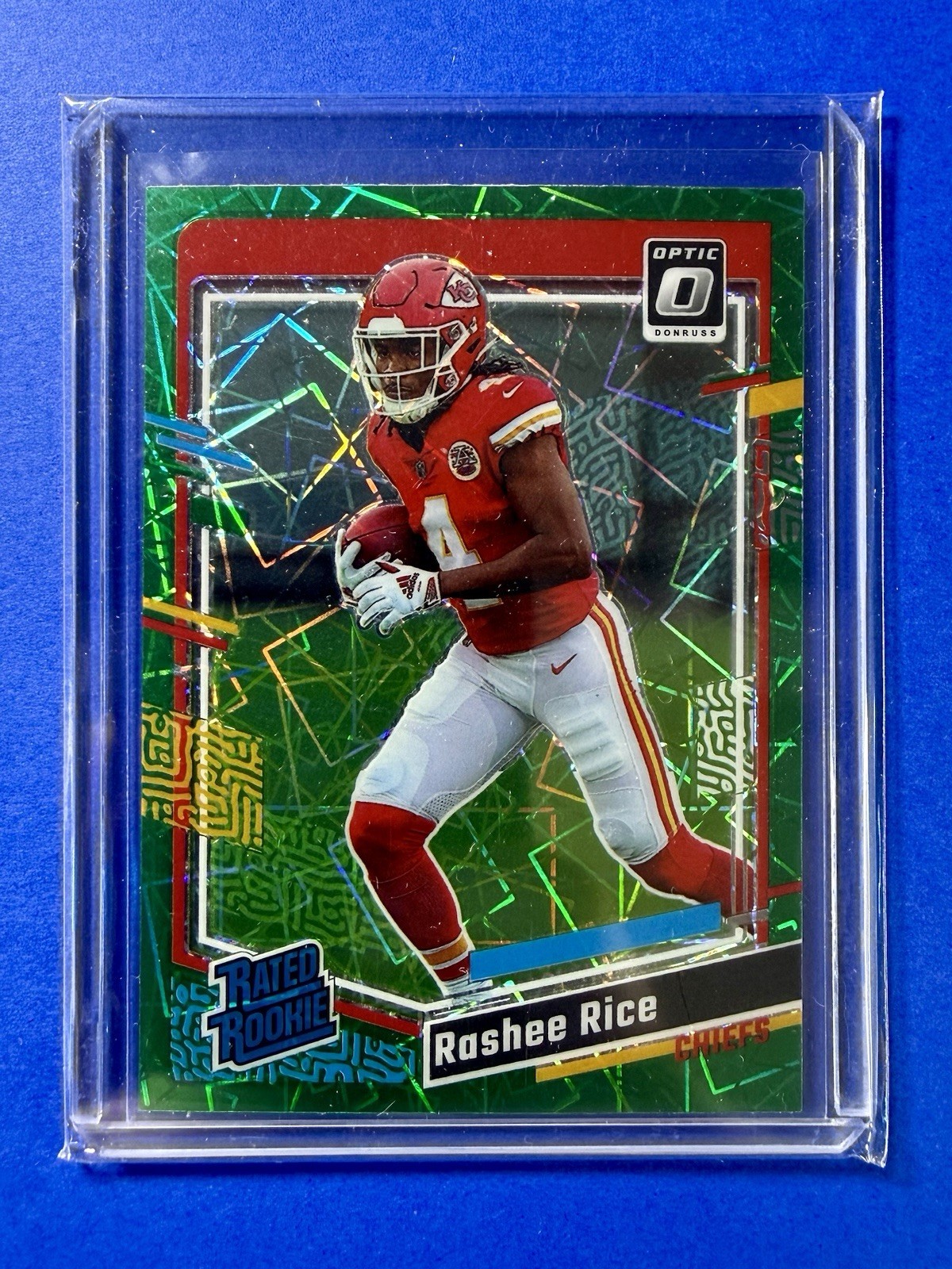 2023 Panini Optic - Rated Rookie Rashee Rice #257 Green Velocity Prizm (RC)