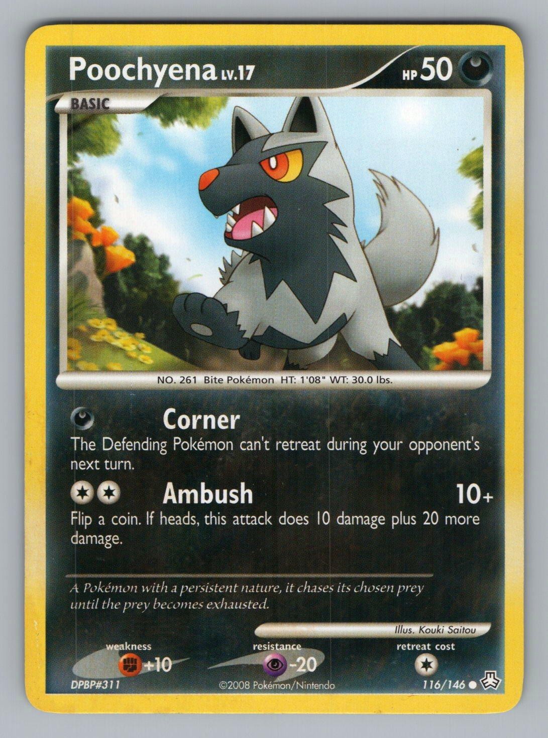 POOCHYENA 116/146 C LEGENDS AWAKENED POKEMON LP LA 2008