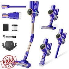 MHRMHR Bastone Senza Fili Aspirapolvere Bacchetta Pieghevole LED Touch Screen Peli di Animali Domestici