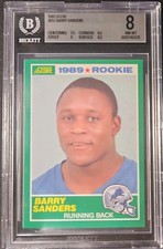 1989 Score - 1989 Rookie Barry Sanders #257 (RC) - BGS 8