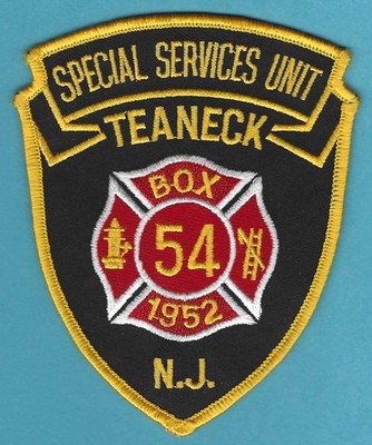 TEANECK BOX 54 CLUB NEW JERSEY SPECIAL SERVICES UNIT FIRE PATCH