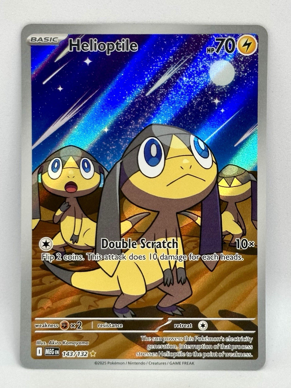 Helioptile - 143/132 Pokemon Illustration Rare ME01: Mega Evolution Card IR NM