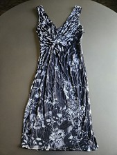 Versace Black And White Orchid Floral Print Dress Size 40 Made In Italy