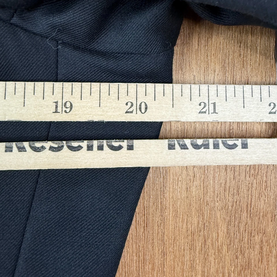 Traje Joseph Abboud Para Hombres 42L Negro 2 Botones Pico Solapa 100% Lana Pantalones 34x30 Planos Foto 3 de 4