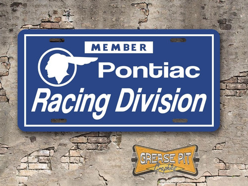 Member Pontiac Racing Division  Novelty License Plate - Choose Color - Picture 7 of 10