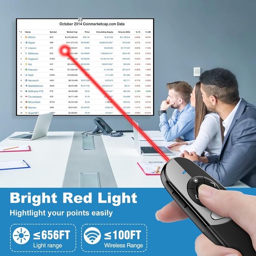 2-in-1 USB Type C Spotlight Clicker: Advanced Wireless Presenter for PowerPoint - 第 8/9 張圖片