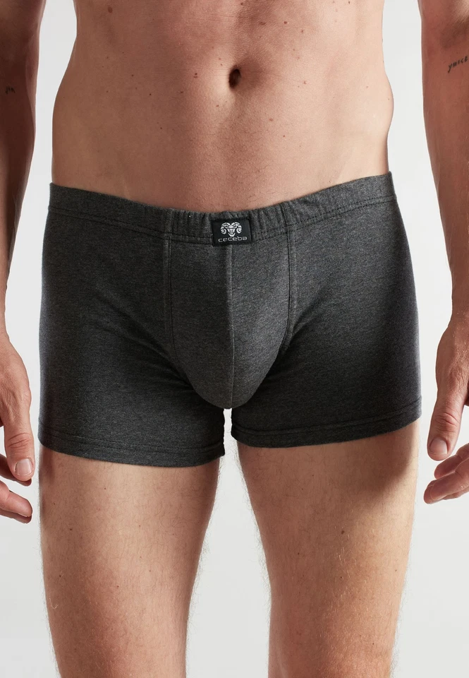 CECEBA Pants Boxershorts Herren 3er Pack Unterhosen grau Baumwolle enganliegend - Bild 4 von 4