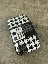 Nuevo Sephora Silver Houndstooth (4) Pc Mini Juego de Cepillos con Estuche Raro Descatalogado