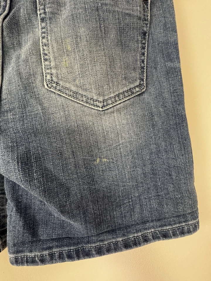 Y2K держа лошадей джинсовой ткани шорты 26 XS 0 2 синий Jean повседневный опрятный прибрежный богемное - Изображение 3 из 4