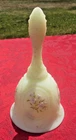 Vintage Mid-Century Fenton Uranium Satin Lime Green Bell Glows ARTIST SIGNED