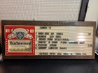 RARE VINTAGE 1984 BUDWEISER BEER CLYDESDALE Bar Menu  PRICE MESSAGE BOARD SIGN