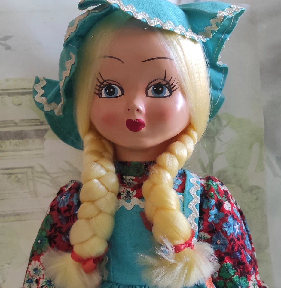 Bambola di pezza Vintage.  Anni 70. Altezza 50 cm.  - Immagine 4 di 4