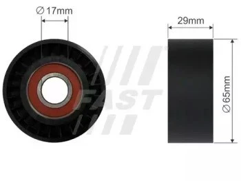 FT44554 POLEA TENSORA DE CORREA ACANALADA EN V RÁPIDA PARA ALFA ROMEO 156,147,GT,145,146 Foto 2 de 4