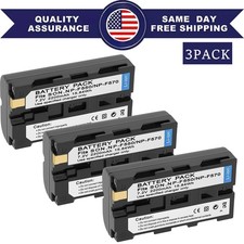 NP-F550 Battery 3-Pack for Sony L Series InfoLithium Battery NP-F330 NP-F570 New