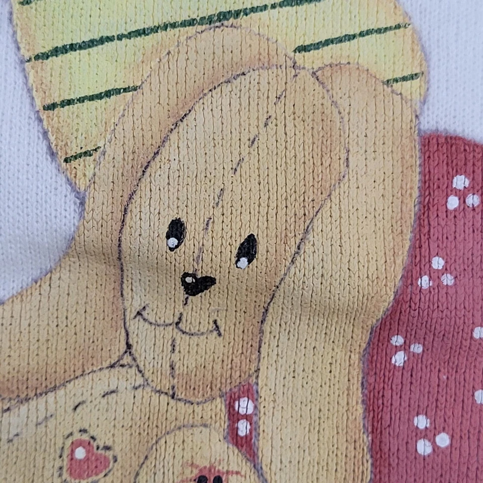 Sudadera vintage años 90 oso de peluche para mujer XL 23x21 blanca Foto 4 de 4