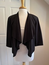 BLAZER - Dressbarn - Black - lined - Short - 3/4 Sleeves - Size Large