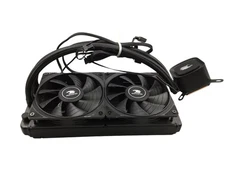 iBUYPOWER-AW4 240mm Radiator CPU Liquid Cooler (2x120mm Core Fans) w/RGB- Black