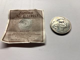 Silbermünze Deutsche Krebshilfe Mildred Scheel