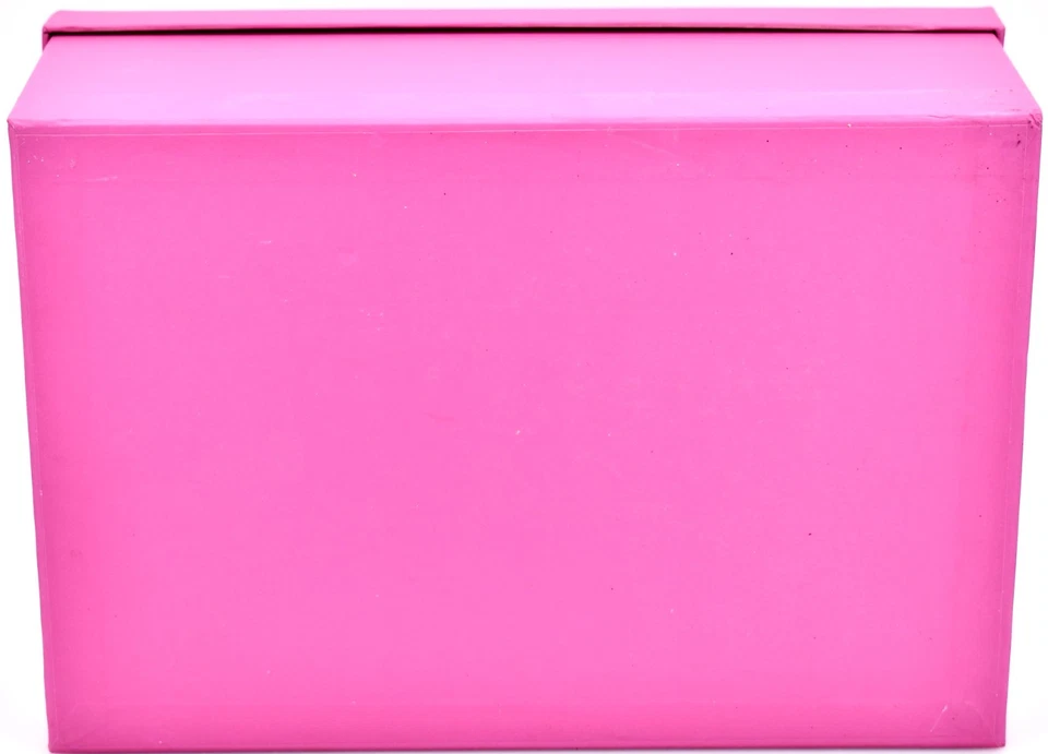 Photo Box,Pink,Metal Label Holder,Lid,Cardboard,11"l x 7.5"w x 4.3"d, Joann's - Image 4 of 4