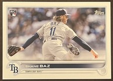 2022 TOPPS SHANE BAZ IMAGE VARIATION ROOKIE RC #421 TAMPA BAY RAYS