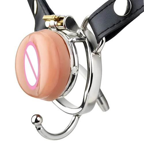 FRRK Inverted Urethr Chastity Cage Device with Realistic Clitoris Rings Lock - Picture 27 of 39