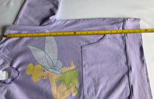 Disney Store Fairies Tinkerbell girls Lavender Hoodie Size L (10 - 12) - Picture 8 of 9