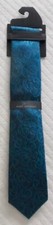 MARC ANTHONY TEAL PAISLEY TIE - 100 SILK - NEW WITH TAG