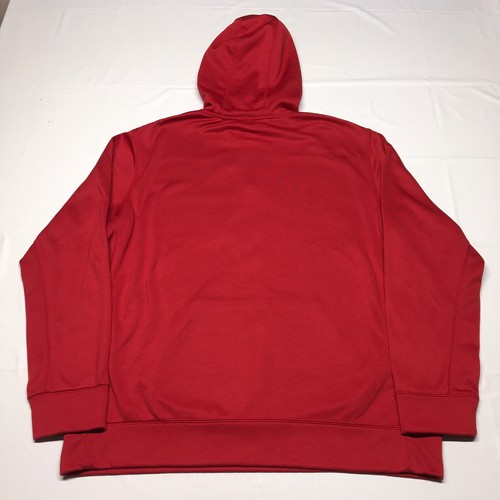 Nike Hoodie Mens Large Red Pullover Swoosh Logo Athletic Sportswear Hip Hop Y2K - Picture 3 of 10
