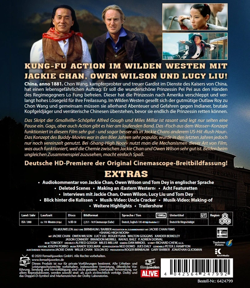 Shang-High Noon (Shanghai Noon) - Jackie Chan, Owen Wilson, Lucy Liu [Blu-ray] - Bild 2 von 4